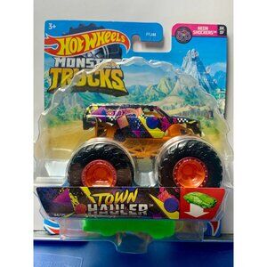Hot Wheels Monster Trucks Neon Shockers Town Hauler 1:64 Die-Cast Toy Car